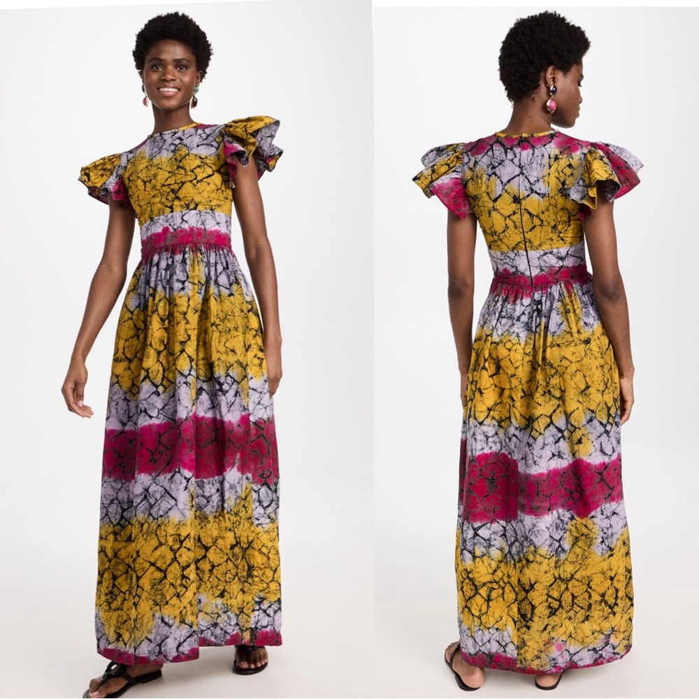 Sika Efe Colorblocking Flutter Sleeve Dress US 8